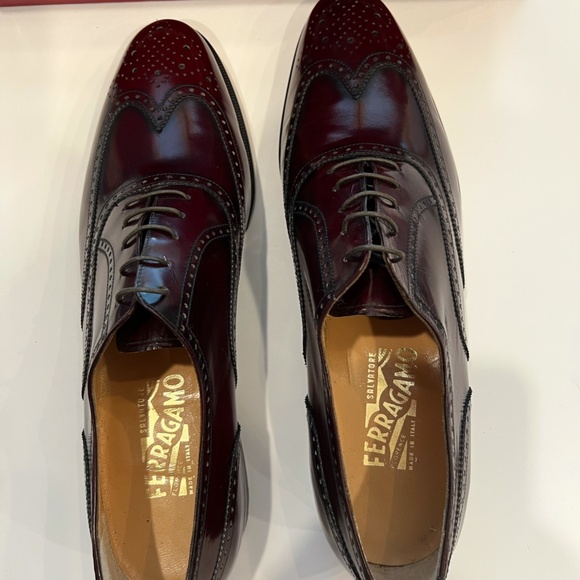 Salvatore Ferragamo Sondrio Burgundy Men\'s Size 11